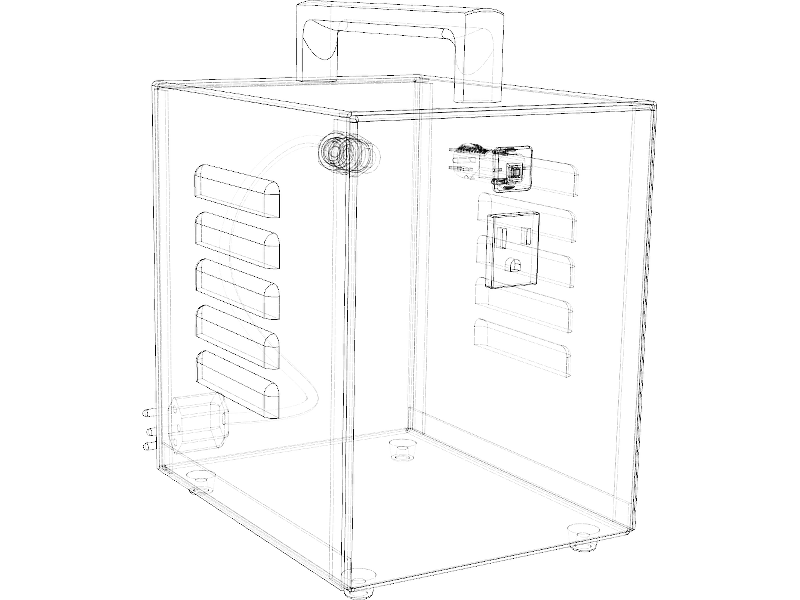 3D CAD Gehäuse Gitternetz